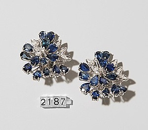 Schuler Auktionen AG - Saphir-Diamant-Ohrclipse