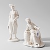 Schuler Auktionen AG - 2 Figuren: "Apfel-Cramerin" und Trachtenmädchen "Luzernerin", Nymphenburg, 20.Jh.