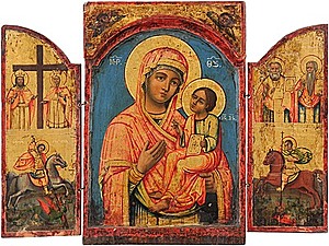 Schuler Auktionen AG - Triptychon "Gottesmutter und Heilige"