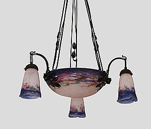 Schuler Auktionen AG - Deckenlampe, Muller Fréres, Lunéville, um 1920/30