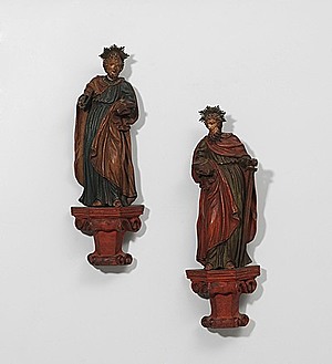 Schuler Auktionen AG - 1 Paar kleine Apostelfiguren