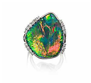 Schuler Auktionen AG - Schwarzopal-Brillant-Ring