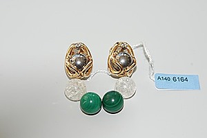 Schuler Auktionen AG - Diamant-Farbstein-Ohrclips 