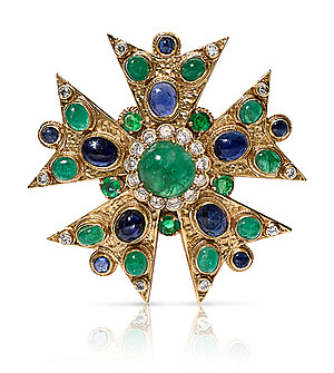 Schuler Auktionen AG - Van Cleef & Arpels Smaragd-Saphir-Brillant-Anhänger/Brosche