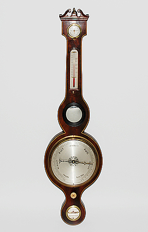 Schuler Auktionen AG - Aneroid Barometer, Hygrometer und Thermometer signiert Chiesa Keizer Liverpool