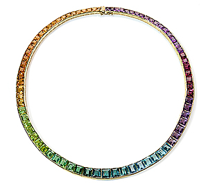 Schuler Auktionen AG - Regenbogen-Edelstein-Tour de cou