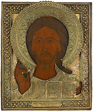 Schuler Auktionen AG - Christus Pantokrator mit Oklad