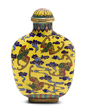 Schuler Auktionen AG - Email cloisonné-Snuffbottle