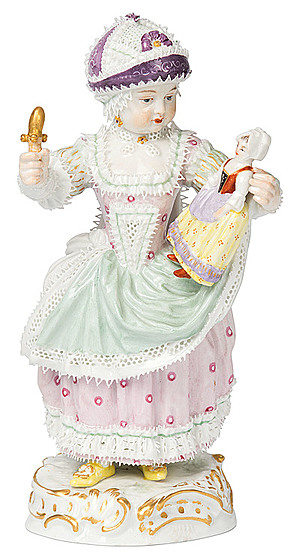 Schuler Auktionen AG - Mädchen mit Puppe, Meissen