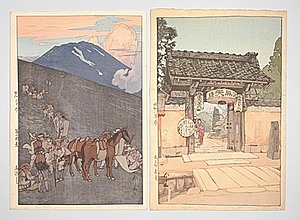 Schuler Auktionen AG - Lot: 2 Farbholzschnitte von Yoshida Hiroshi (1876–1950)