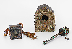 Schuler Auktionen AG - Lot: Eine Gebetsmühle und 2 G’au