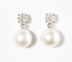 Schuler Auktionen AG - Südsee-Kulturperlen-Diamant-Ohrstecker