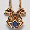 Schuler Auktionen AG - Cartier Smaragd-Email-Lapis-Brosche-/Anhängerkette