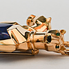 Schuler Auktionen AG - Cartier Smaragd-Email-Lapis-Brosche-/Anhängerkette
