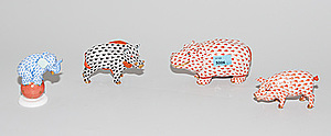 Schuler Auktionen AG - Lot: 4 kleine Tierfiguren, Herend