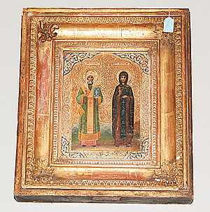 Schuler Auktionen AG - Heiligenikone mit Rahmen