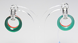 Schuler Auktionen AG - Brillant-Halbcréolen mit Einhänger