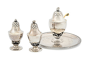 Schuler Auktionen AG - Ménage auf Untersetzer, Georg Jensen