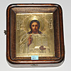 Schuler Auktionen AG - Christus Pantokrator mit Oklad in Kiyot