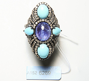 Schuler Auktionen AG - Tansanit-Türkis-Diamant-Ring