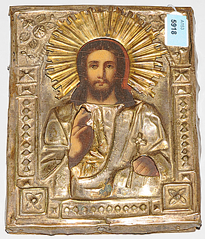 Schuler Auktionen AG - Christus Pantokrator mit Oklad