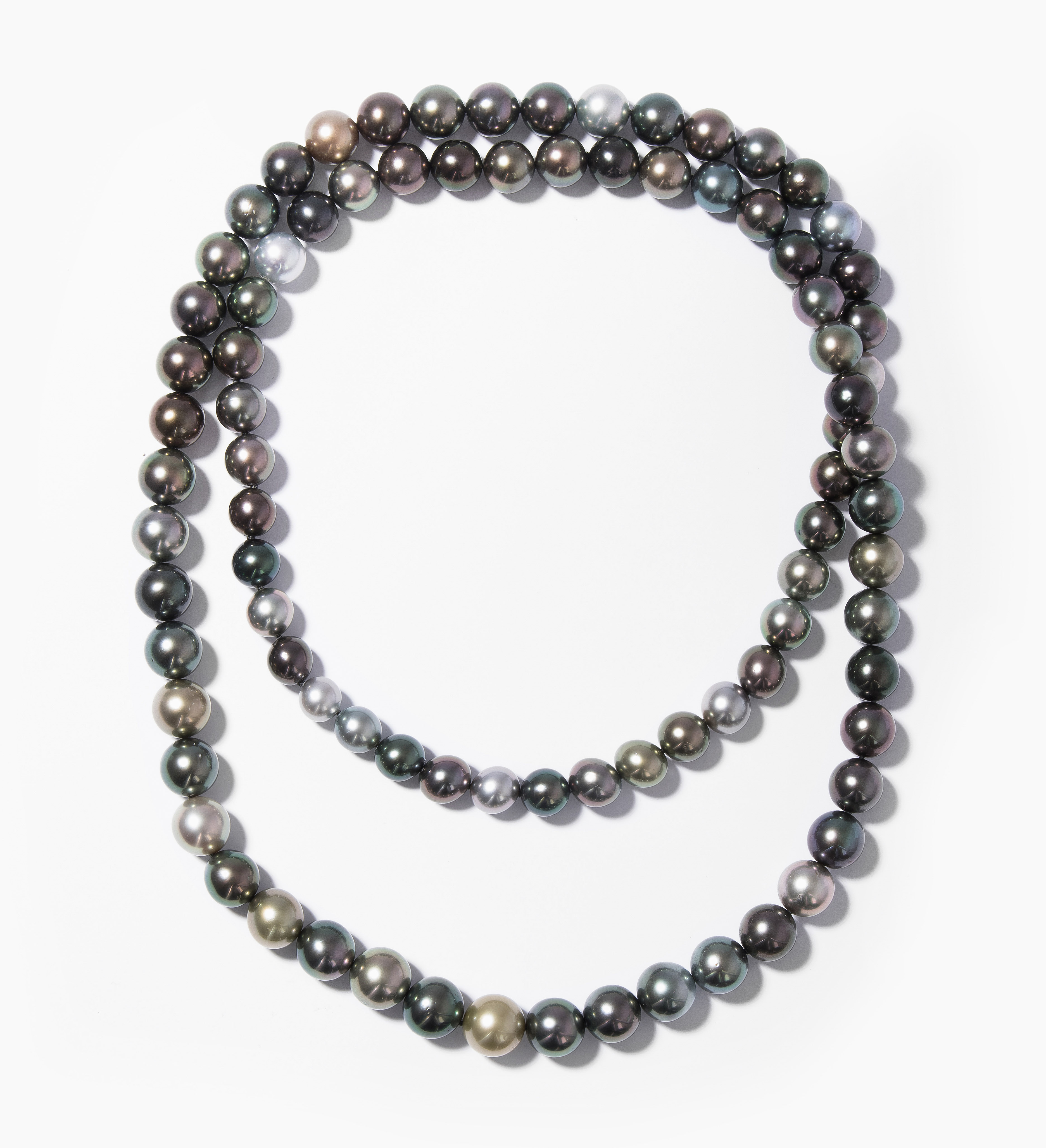 Sautoir En Perles De Tahiti Véritables - Neuf Avec étiquettes, Perles De Culture Multicolores
