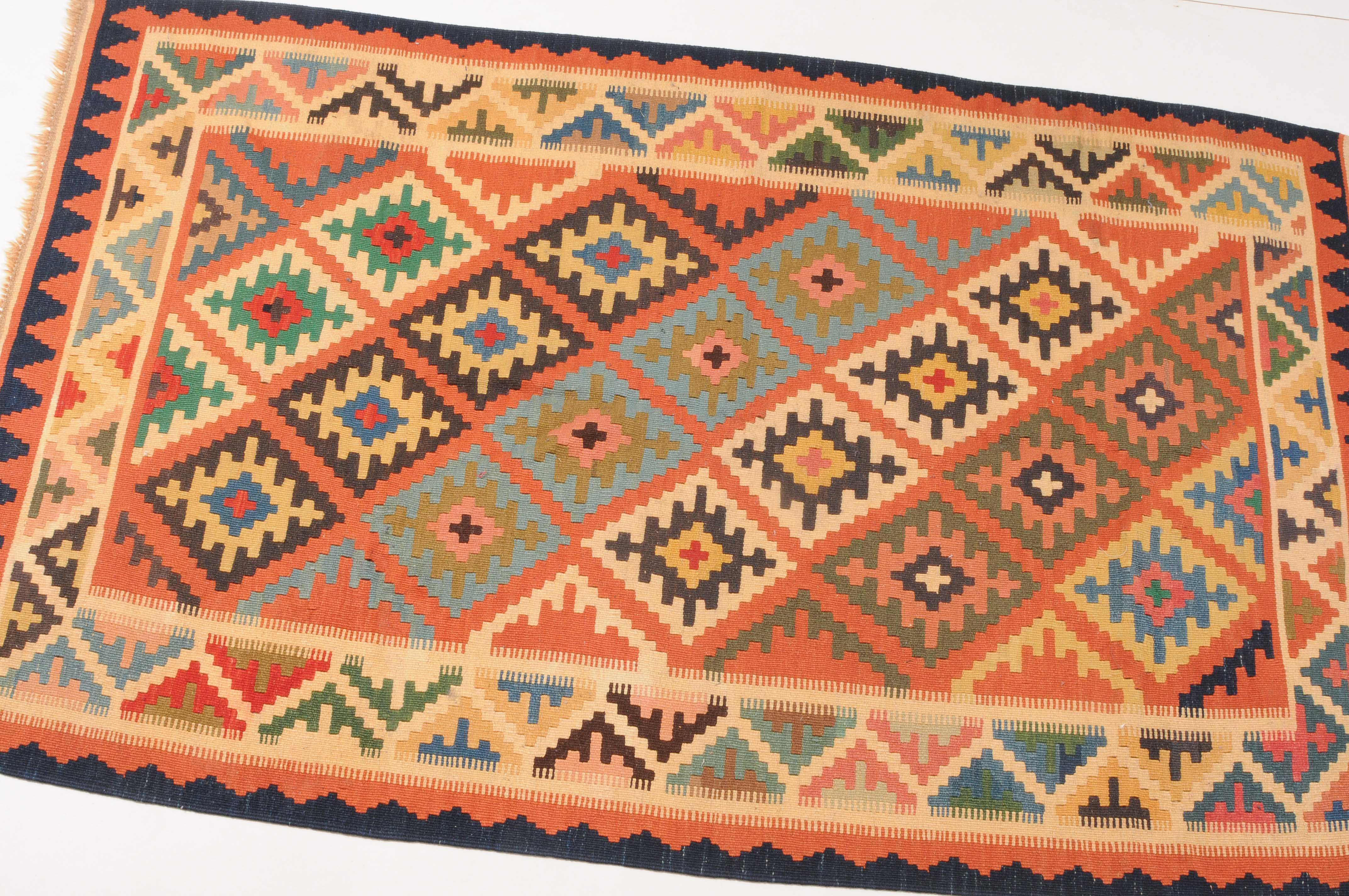 Isabelline Tapis oriental tissé dense en laine afghane de 9 po x 12 po