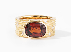 Schuler Auktionen AG - Comme les Millionaires Granat-Brillant-Ring