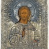 Schuler Auktionen AG - Christus Pantokrator mit vergoldetem Silberoklad