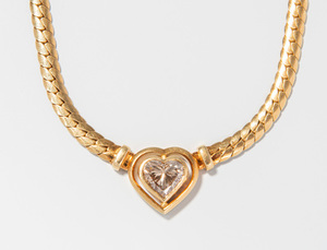 Schuler Auktionen AG - Diamant-Herz-Anhänger an Kette