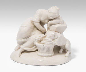 Schuler Auktionen AG - Zürich, Figur "Schlafendes Mädchen mit Hund"