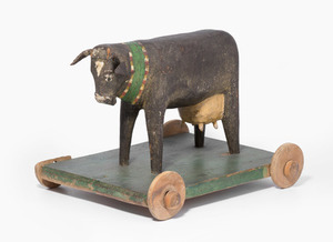Schuler Auktionen AG - Ziehspielzeug "Holzkuh"