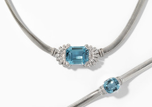 Schuler Auktionen AG - Aquamarin-Collier und Bracelet