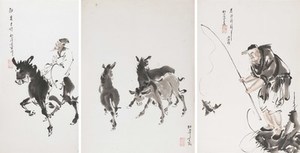 Schuler Auktionen AG - Lot: 3 Malereien von Du Baiyang (1917–2000)