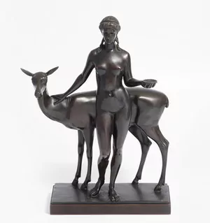 Schuler Auktionen AG - Ulfert Janssen, "Nymphe mit Hirschkuh"