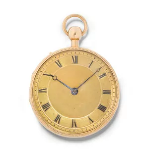 Schuler Auktionen AG - Seltene Gold-Taschenuhr mit Schlagwerk und Selbstaufzug, Neuenburg, um 1820
