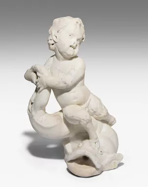 Schuler Auktionen AG - Brunnenfigur, Satyrknabe auf Delphin
