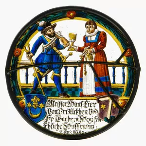 Schuler Auktionen AG - Willlkommscheibe "Hans Lier und Barbara Hegi, 1680"