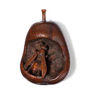 Schuler Auktionen AG - Holz-Netsuke von Kogetsu, Nagoya-Schule