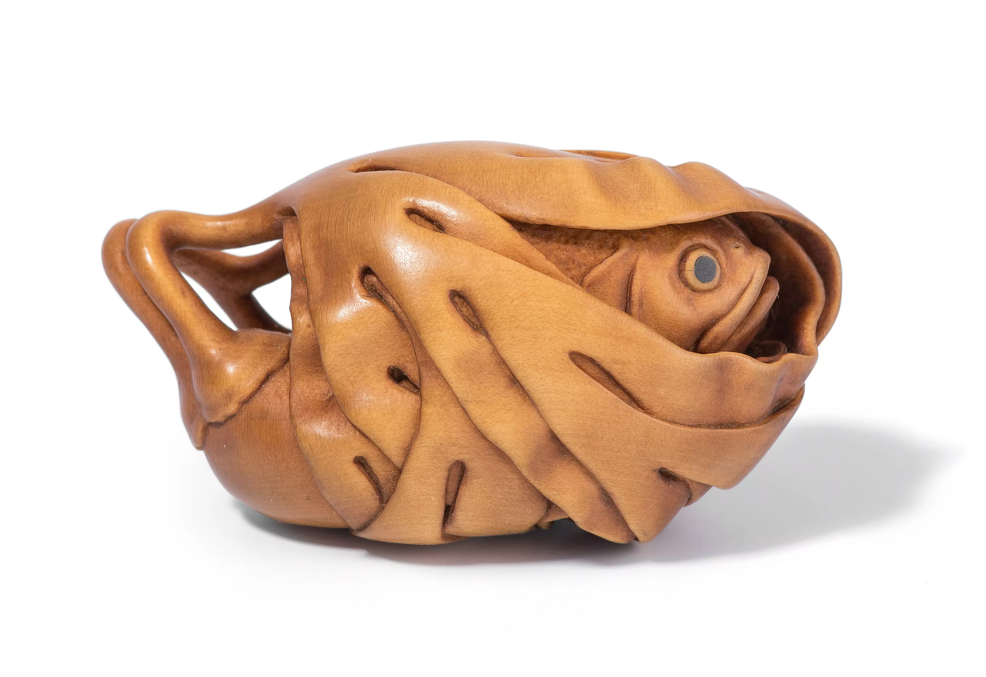 Holz-Netsuke von Susan Wraight (Berkshire 1955–) - Schuler