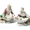 Schuler Auktionen AG - Meissen, 1 Paar Figuren mit Gewürzschalen 