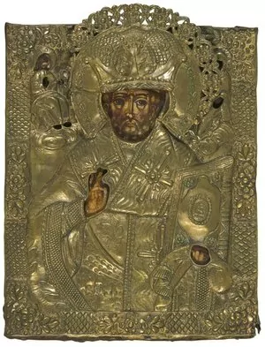 Schuler Auktionen AG - Hl. Nikolaus mit Oklad