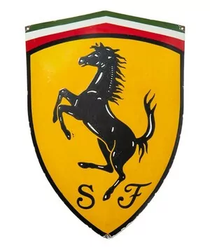 Schuler Auktionen AG - Emailschild "Scuderia Ferrari"