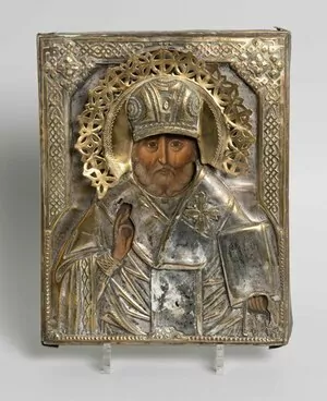 Schuler Auktionen AG - Hl. Nikolaus mit Oklad