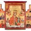 Schuler Auktionen AG - Triptychon "Gottesmutter unverwelkliche Blume und Heilige"