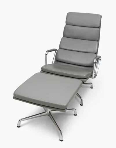 Schuler Auktionen AG - Charles & Ray Eames, Soft Pad Chair "EA 222" mit Ottoman "EA 223"