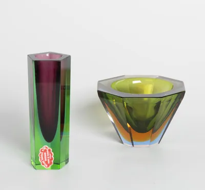 Schuler Auktionen AG - Murano, Vase und Ascherschale "Sommerso"