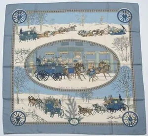Schuler Auktionen AG - Hermès, Schal "Bull&Mouth. Western Coach Office"