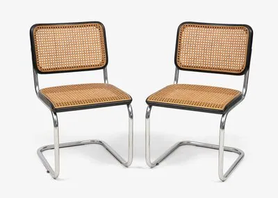Schuler Auktionen AG - Marcel Breuer, 1 Paar Freischwinger "B62" - "Cesca"
