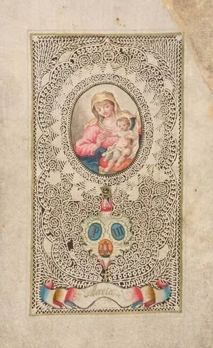 Schuler Auktionen AG - Spitzenbild "Maria und Hl. Joseph" mit Abtwappen